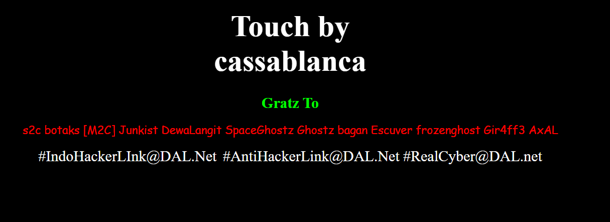 The defaced "Google" homepage